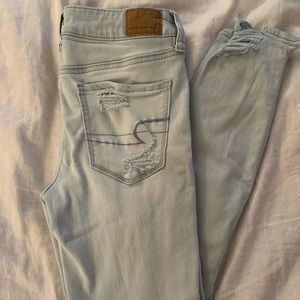 American Eagle Light Wash Distressed Jeans
